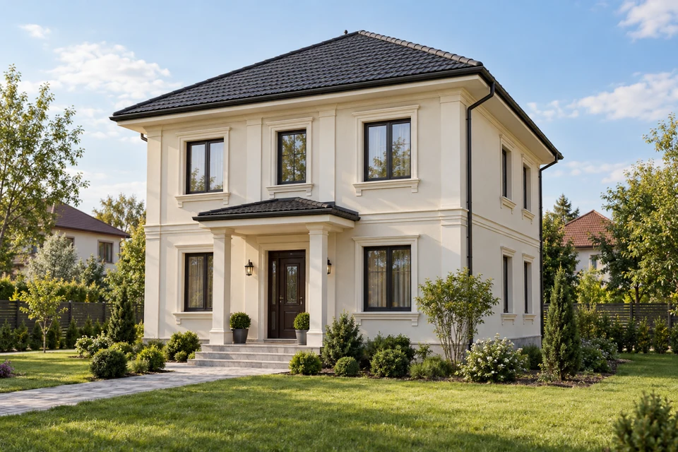 Casă conceptuală: clasic discret